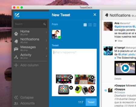 Muchas de las novedades anunciadas hace meses para Twitter llegan a TweetDeck para Mac