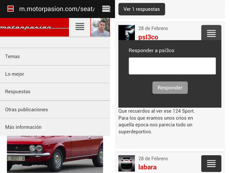 Página Motorpasión para móviles