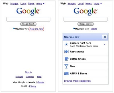 'Near Me Now' de Google, ampliando los servicios móviles