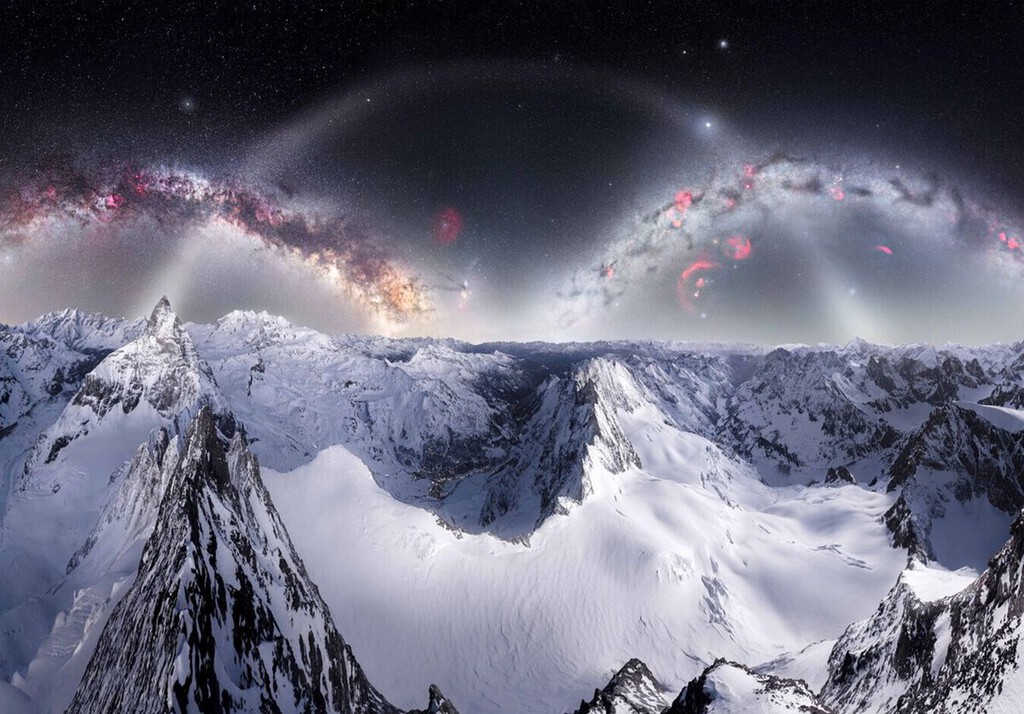 La foto imposible a -28ºC del doble arco de la Vía Láctea jamás podría haberse tomado con un móvil