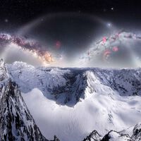 La foto imposible a -28ºC del doble arco de la Vía Láctea jamás podría haberse tomado con un móvil 