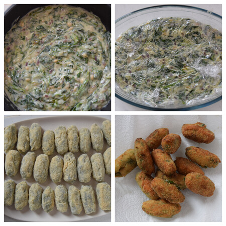 Croquetas de espinacas con piñones