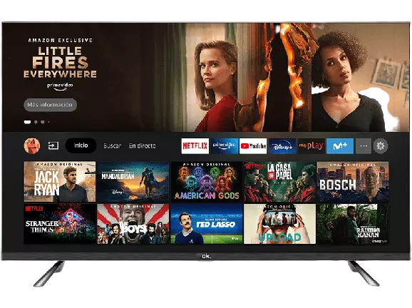 50 インチ LED テレビ - OK ODL 50950UT-TFB Fire TV、UHD 4K、ウルトラ コントラスト、Wi-Fi、HDR10、HLG、ドルビー ビジョンおよびオーディオ、ブラック