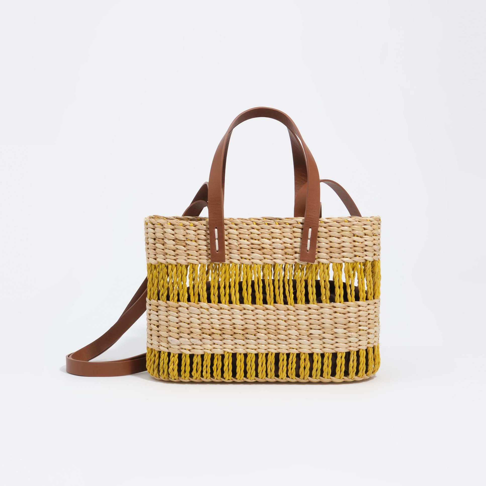 Bolso capazo pequeño de rafia - Bimba y Lola