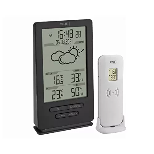 TFA Dostmann Estación meteorológica digital inalámbrica con sensor exterior