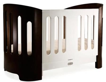 Luxo Crib, moderna y redondeada cuna de Bloom