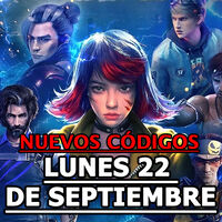 Free Fire MAX, códigos gratuitos para el Lunes 22 de septiembre 