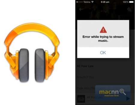 Google Play Music se levanta con el pie izquierdo en iOS: errores al reproducir canciones offline y en streaming