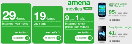 Amena incorpora tienda de móviles con pago a plazos sin permanencia