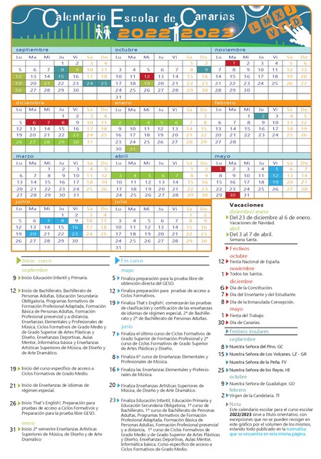 Calendario Escolar 22-23-Canarias