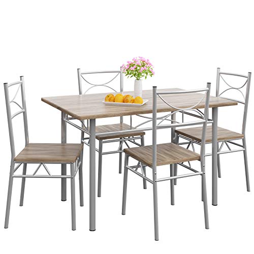 CASARIA® Conjunto Mesa y Sillas Terraza