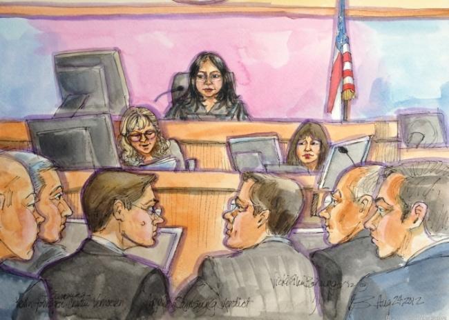 Boceto de un momento del juicio