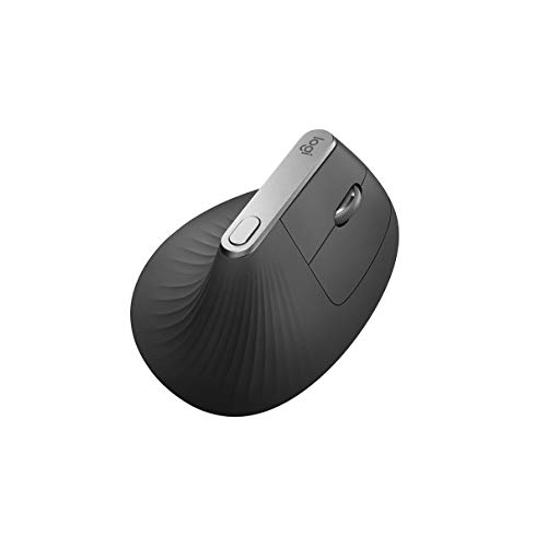 Logitech MX Vertical Ratón Inalámbrico Ergonómico, Multi-Ordenador, 2,4 GHz/Bluetooth con Receptor Unifying USB, Seguimiento Óptico 4000 DPI, 4 Botones, Carga Rápida, Portátil/PC/Mac/iPad OS - Gris