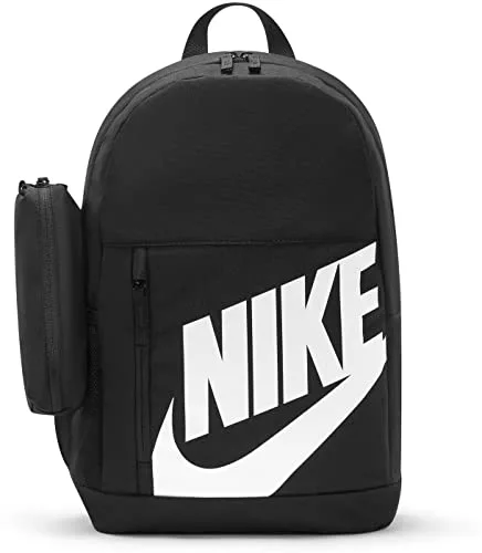 NIKE DR6084-010 Y NK ELMNTL BKPK Sports backpack Unisex BLACK/BLACK/WHITE Tamaño 1SIZE