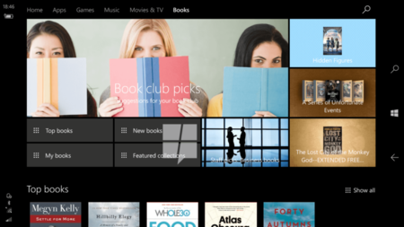 Windows 10 añadirá una sección de e-books a su tienda de aplicaciones en la Creatos Update