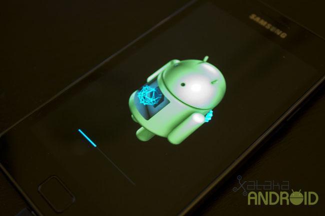 Galaxy SII actualizándose