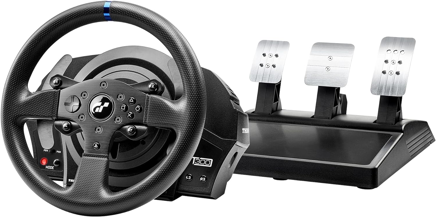 Thrustmaster T300RS GT - Volante y 3 Pedales Force Feedback Compatible para PS5/PS4 y PC