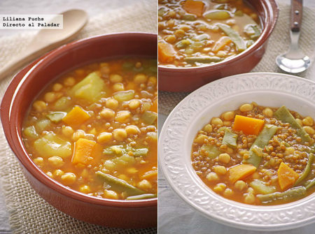 Guiso murciano de trigo y garbanzos. Receta de Semana Santa