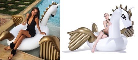 Flotador unicornio Pegaso, rebajado 150 euros. Presume de flotador este verano.