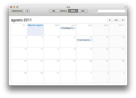 Cómo cambiar el aspecto del iCal de Lion al de Snow Leopard