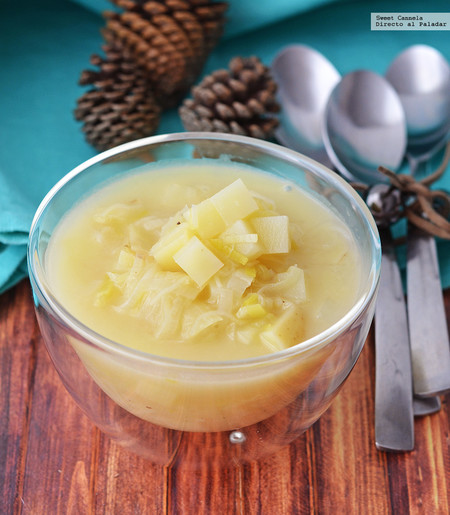 Sopa de poro y papa. Receta