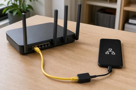 Movil Conectado A Router Por Cable