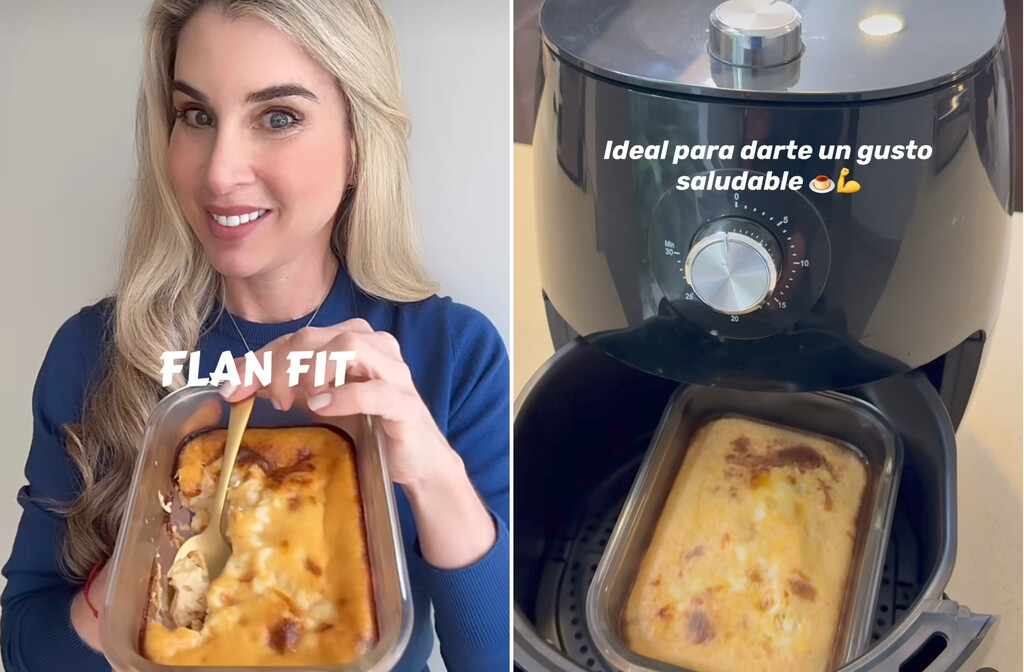 El flan fitness con 20 gramos de proteínas que puedes preparar en tu freidora de aire, para un postre saludable 