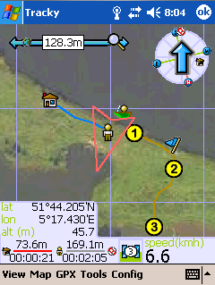 Tracky, navegador GPS fuera de ruta