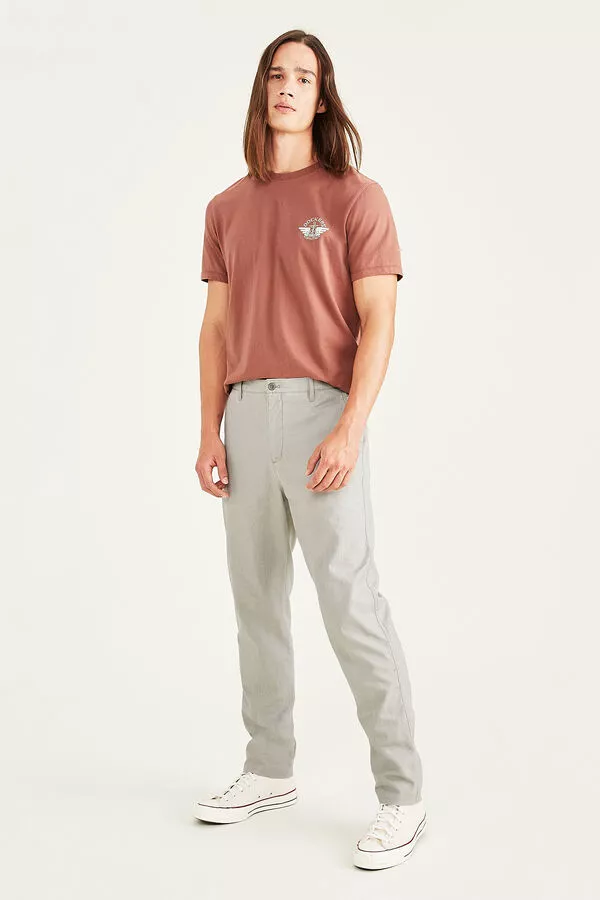 Light gray tone tapered chino