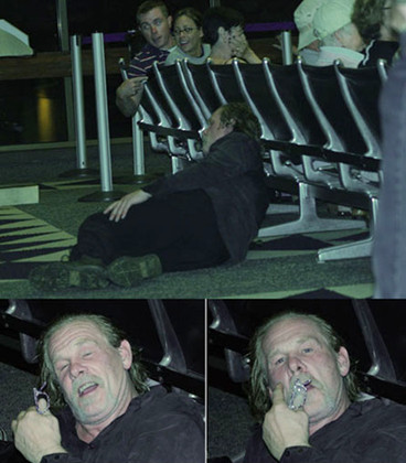 Nick Nolte borracho y tirado