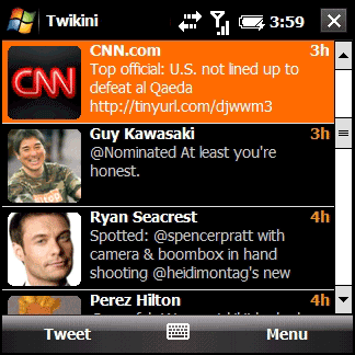 Twikini, otro cliente de Twitter para Windows Mobile