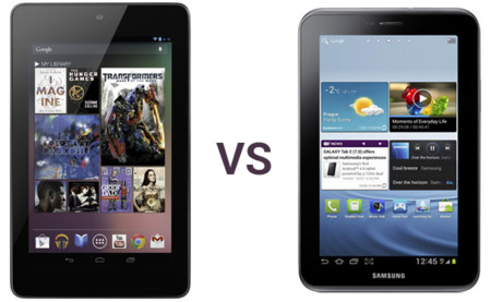 Comparamos al Nexus 7 con su rival el Samsung Galaxy Tab 2 7.0