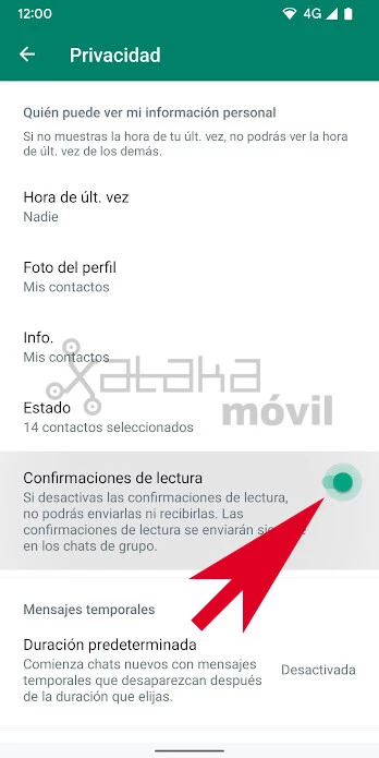 Whatsapp Confirmaciones Lectura