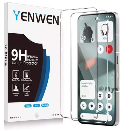 Yenwen Protector de Pantalla para Nothing Phone 3, 2 Piezas Cristal Templado 9H Dureza Ultra Resistente Vidrio Templado Glass