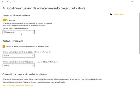 Configuracion Sensor De Almacenamiento