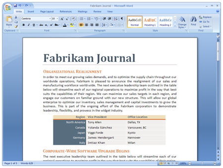 Microsoft Office 2007 beta 2, repaso visual