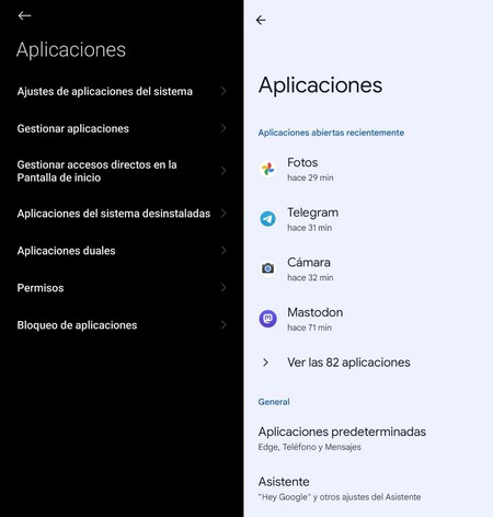 Ajustes De Apps En Miui Vs Android