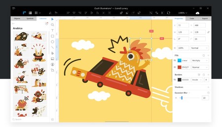 Lunacy es un excelente editor de gráficos para Windows fácil de usar, gratis y con muchos recursos de diseño integrados