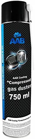 AAB PC Spray Limpiador 750ml para Limpiar Teclados, Ordenadores, Copiadoras, Cámaras, Impresoras y Otros Equipos Eléctricos.