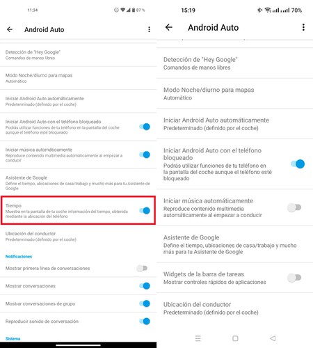 Android Auto Comprobar Coolwalk 