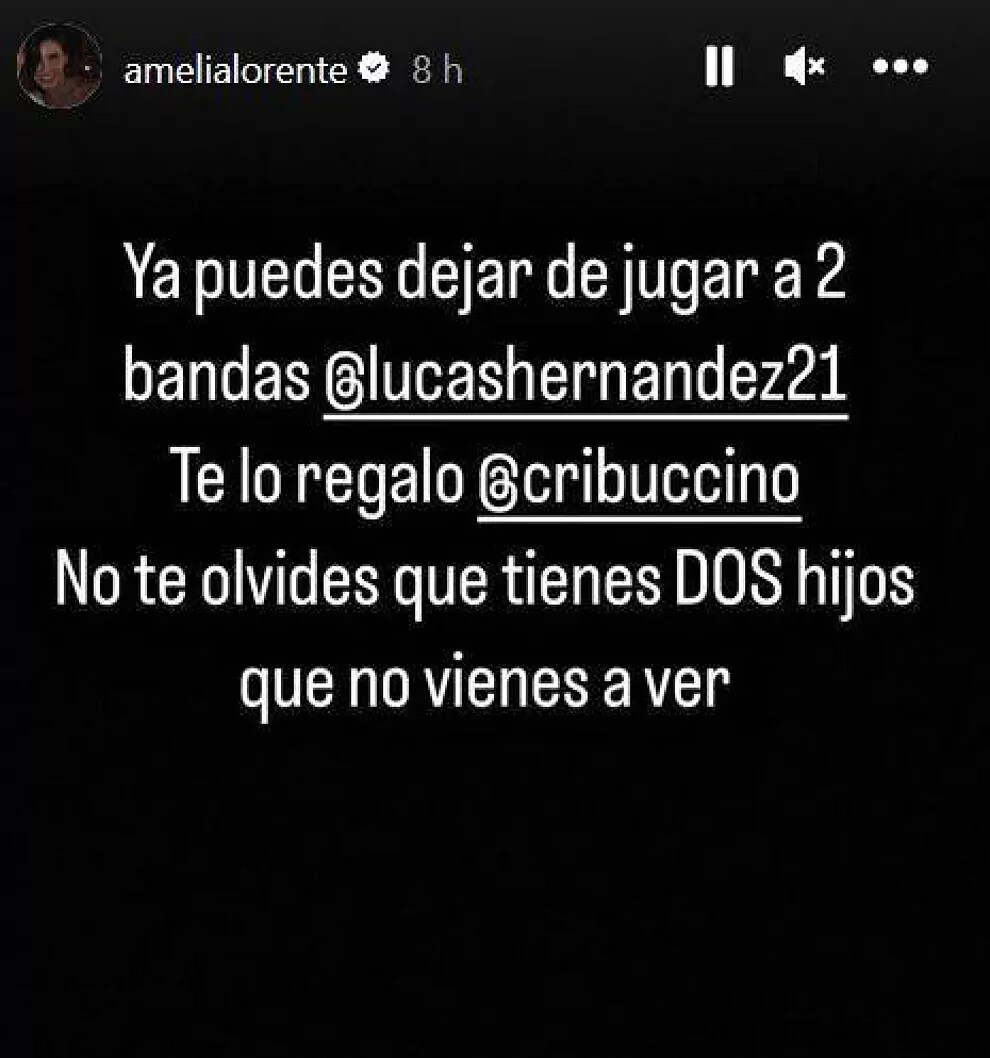 Amelia de la Osa, mujer de Lucas Hernández, hace pública la infidelidad