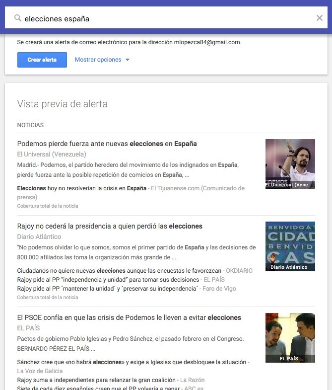 Google Alerts: así podemos usar Google para recibir alertas sobre todo