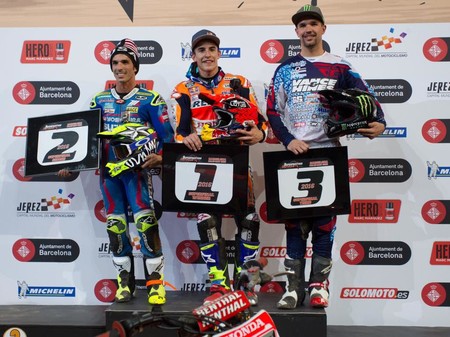 Toni Elias Marc Marquez Brad Baker Superprestigio 2016