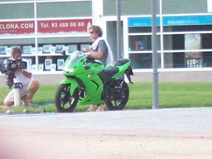 Fotos espia en Barcelona de un nuevo modelo de Kawasaki