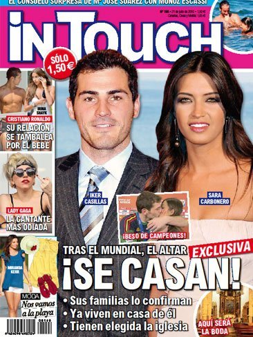 ¿Habrá bodorrio entre Iker Casillas y Sara Carbonero? Porque no me hace gracia...