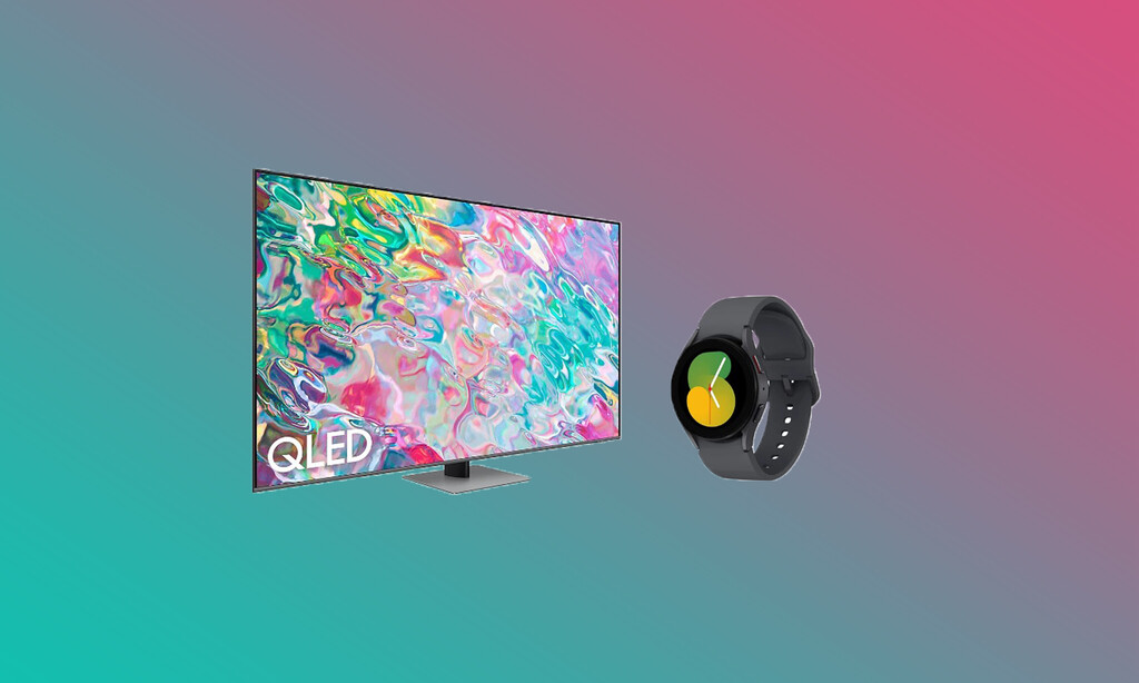Samsung se vuelve loco: si te llevas esta smart TV QLED de 55” tirada de precio, te regala este reloj inteligente Galaxy Watch5  