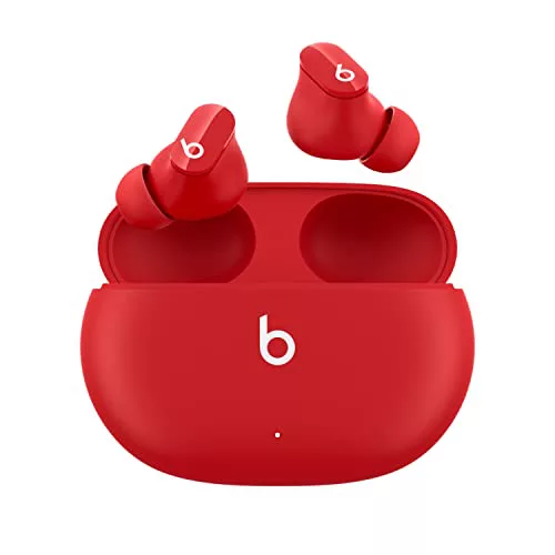 Beats Studio Buds – Auriculares intraurales Totalmente inalámbricos con cancelación del Ruido – Auriculares Bluetooth Resistentes al Sudor, compatibles con Apple y Android – Rojo