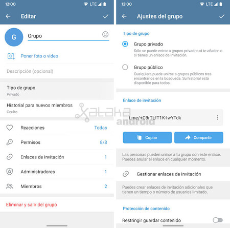 Ajustes Grupo Telegram