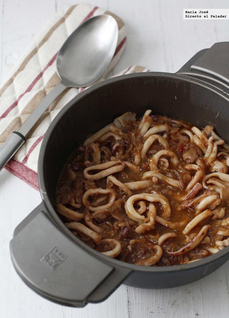 Calamares al brandy. Receta