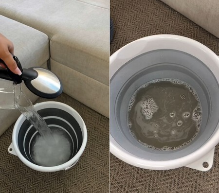 Limpieza de sofá blanco